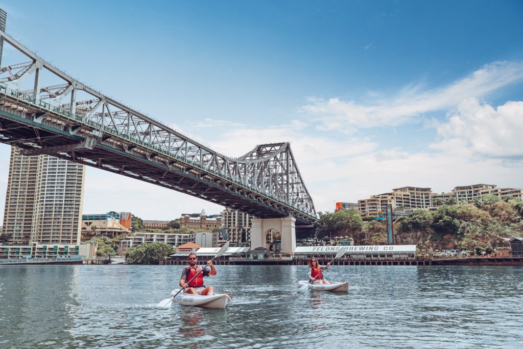 Kayaking on the Brisbane River