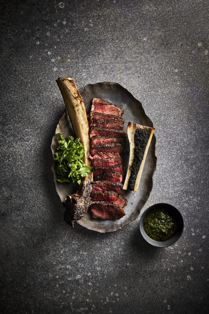 Wagyu Tomahawk steak at BLACK Bar & Grill