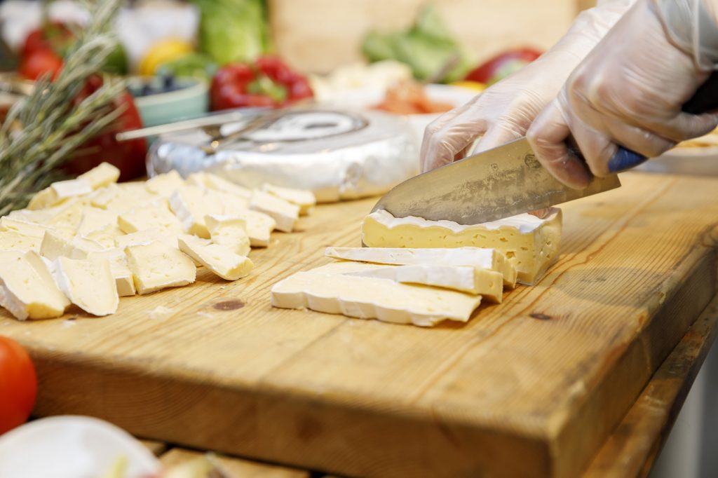 Soft Cheese being plated